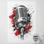 Tattoo sketch dancer microphone, tattoo flash… – tattoo sketch (№1756675909_0, 31.08.2025 21:31) — tattoovalue.net