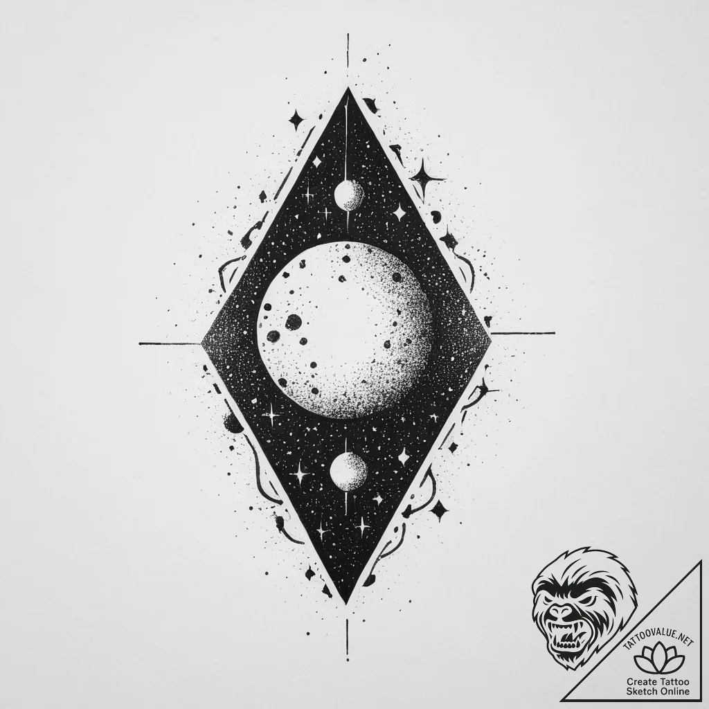 Tattoo sketch cosmic dust, concept art for ta... - tattoo sketch (№1756677285_0, 31.08.2025 21:54) — tattoovalue.net