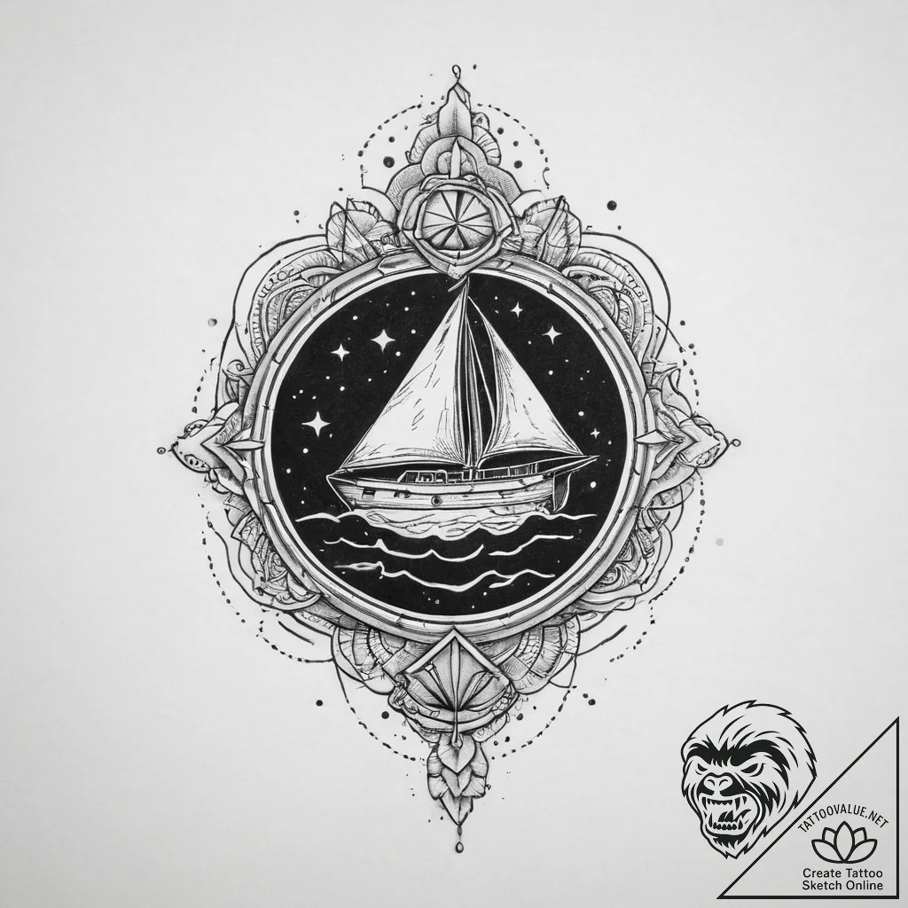 Tattoo sketch cosmic origin, tattoo drawing o... - tattoo sketch (№1756677873_0, 31.08.2025 22:04) — tattoovalue.net