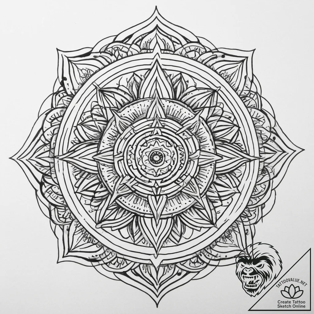 Tattoo sketch cosmic portrayal, artistic tatt... - tattoo sketch (№1756681995_0, 31.08.2025 23:13) — tattoovalue.net