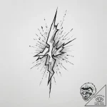 Tattoo sketch lightning strike – tattoo sketch (№1756684179_0, 31.08.2025 23:49) — tattoovalue.net