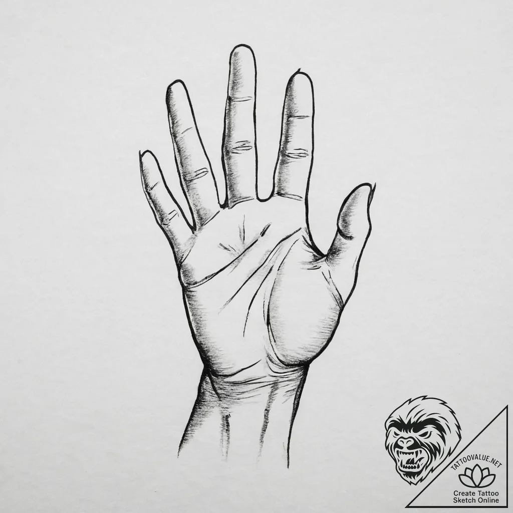 Tattoo sketch hands with a paper, tattoo line... - tattoo sketch (№1756685363_0, 01.09.2025 00:09) — tattoovalue.net