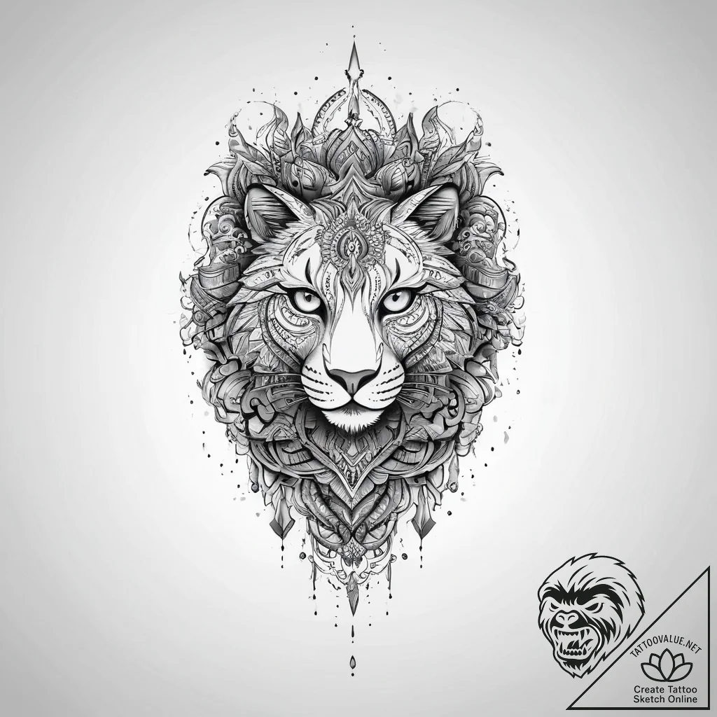 Tattoo sketch fantasy, concept art for tattoo... - tattoo sketch (№1756686358_0, 01.09.2025 00:25) — tattoovalue.net