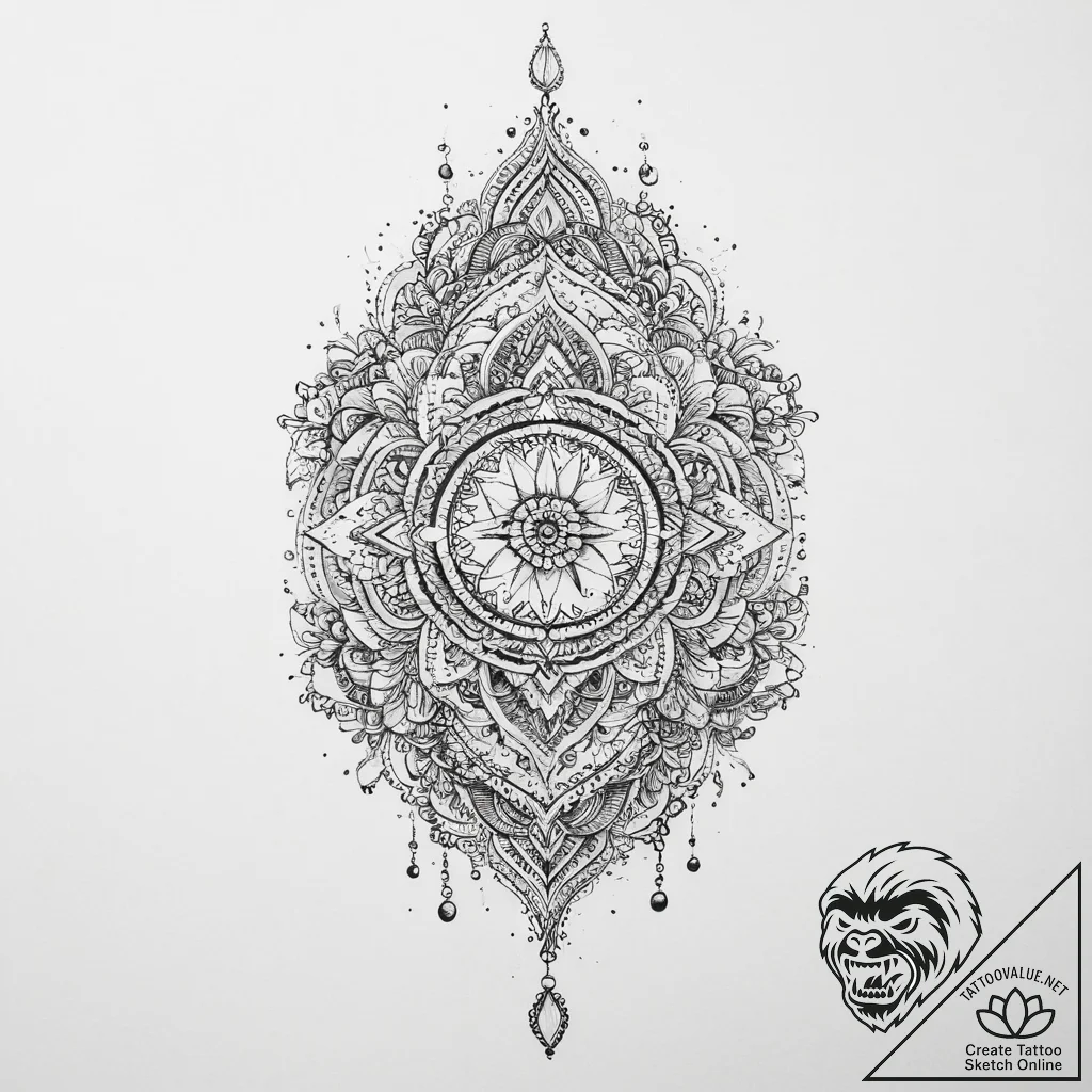Tattoo sketch ornate jewelry, artistic tattoo... - tattoo sketch (№1756686557_0, 01.09.2025 00:29) — tattoovalue.net