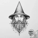 Tattoo sketch wise wizard, concept art for ta… – tattoo sketch (№1756686755_0, 01.09.2025 00:32) — tattoovalue.net