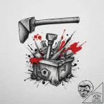 Tattoo sketch blacksmith anvil and hammer, in… – tattoo sketch (№1756687744_0, 01.09.2025 00:49) — tattoovalue.net
