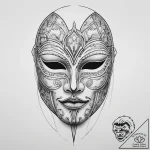 Tattoo sketch mask, concept art for tattoo, b… – tattoo sketch (№1756690135_0, 01.09.2025 01:28) — tattoovalue.net