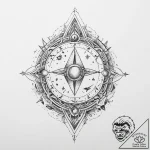 Tattoo sketch cosmic tale – tattoo sketch (№1756692130_0, 01.09.2025 02:02) — tattoovalue.net