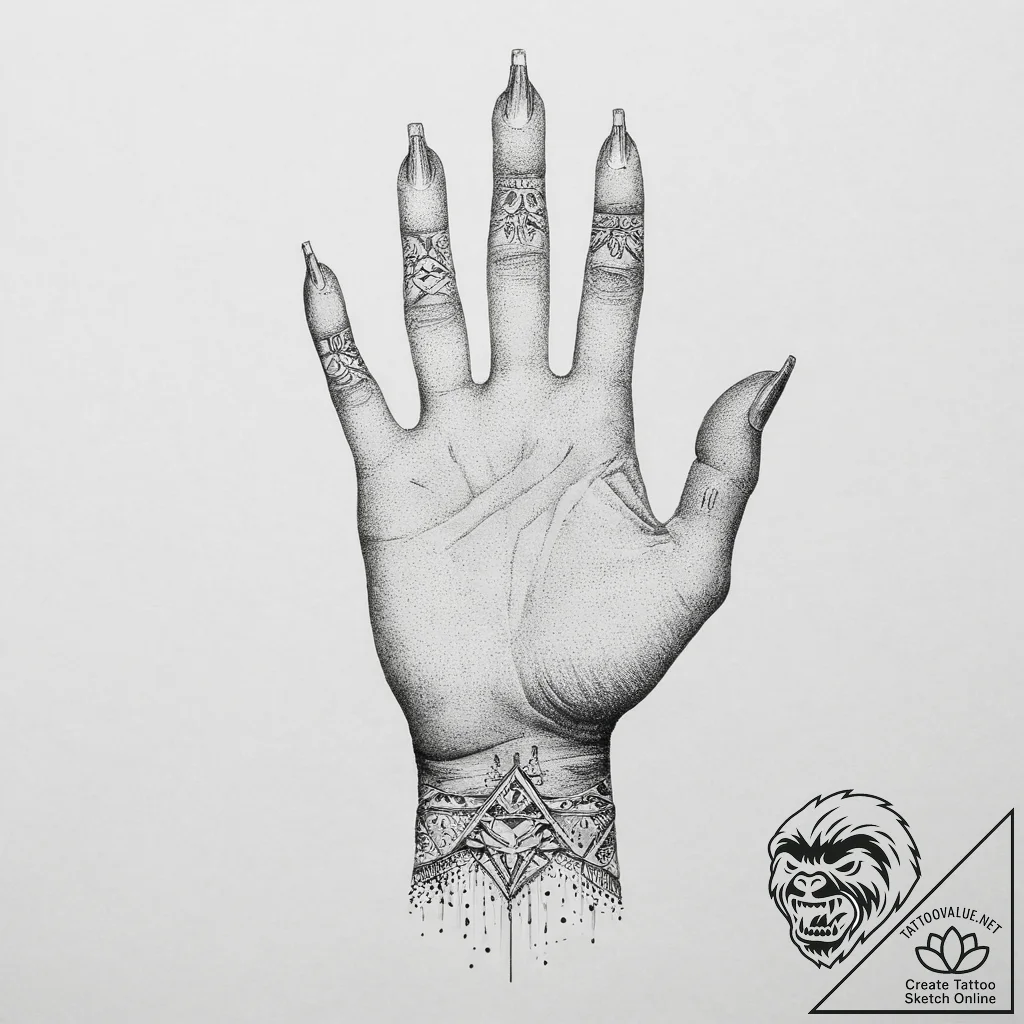 Tattoo sketch hands with a paper, artistic ta... - tattoo sketch (№1756693123_0, 01.09.2025 02:18) — tattoovalue.net