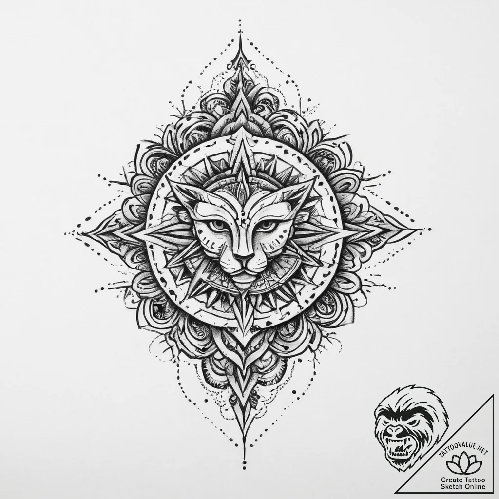 Tattoo sketch a symbolic concept - tattoo sketch (№1756693519_0, 01.09.2025 02:25) — tattoovalue.net