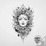 Tattoo sketch cosmic self, tattoo flash sheet… – tattoo sketch (№1756693913_0, 01.09.2025 02:31) — tattoovalue.net