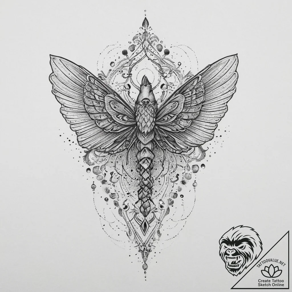 Tattoo sketch razorfish, tattoo sketch design... - tattoo sketch (№1756694902_0, 01.09.2025 02:48) — tattoovalue.net