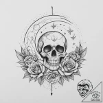 Tattoo sketch moon tattoo, ink illustration f… – tattoo sketch (№1756695702_0, 01.09.2025 03:01) — tattoovalue.net
