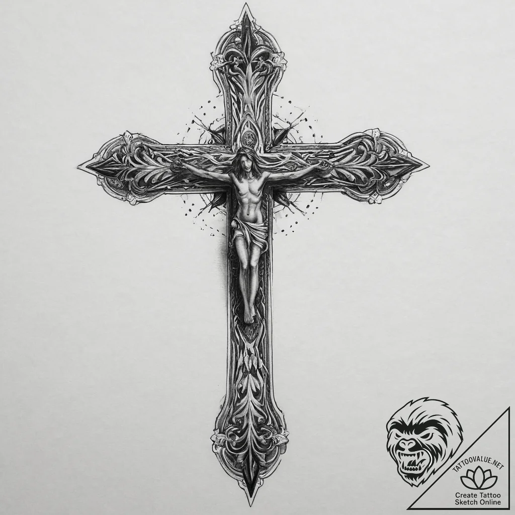 Tattoo sketch blessed narrative, tattoo sketc... - tattoo sketch (№1756696495_0, 01.09.2025 03:14) — tattoovalue.net