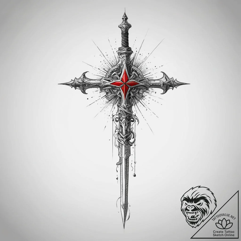 Tattoo sketch sword, artistic tattoo sketch,... - tattoo sketch (№1756697289_0, 01.09.2025 03:28) — tattoovalue.net