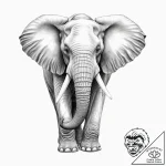 Tattoo sketch african elephant, tattoo line a… – tattoo sketch (№1756698678_0, 01.09.2025 03:51) — tattoovalue.net
