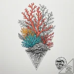Tattoo sketch coral, tattoo line art, vibrant… – tattoo sketch (№1756699074_0, 01.09.2025 03:57) — tattoovalue.net