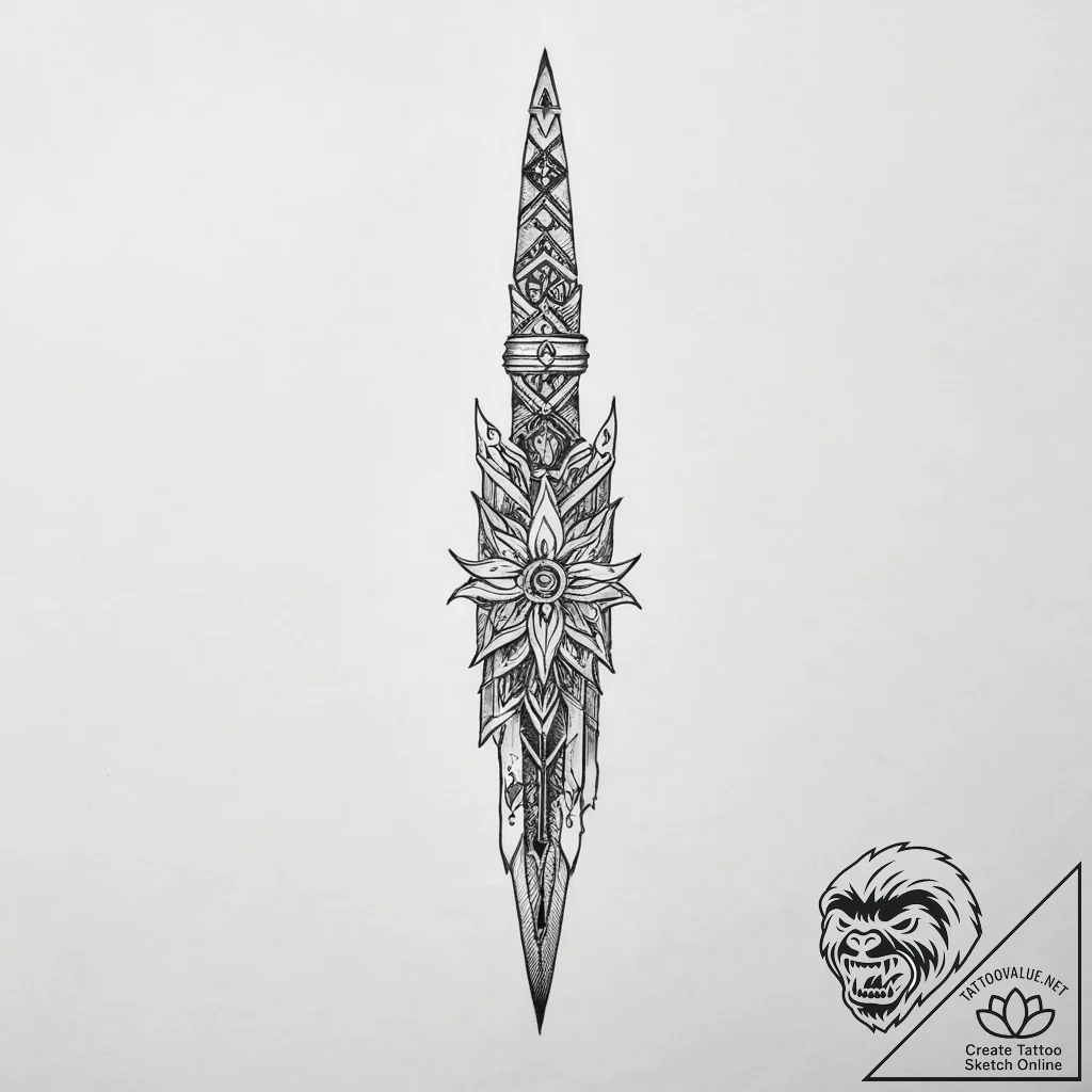 Tattoo sketch blade - tattoo sketch (№1756699272_0, 01.09.2025 04:01) — tattoovalue.net