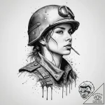 Tattoo sketch soldier with a needle, tattoo f… – tattoo sketch (№1756701052_0, 01.09.2025 04:30) — tattoovalue.net