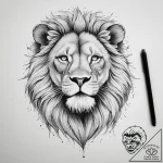 Tattoo sketch lion – tattoo sketch (№1756701447_0, 01.09.2025 04:37) — tattoovalue.net