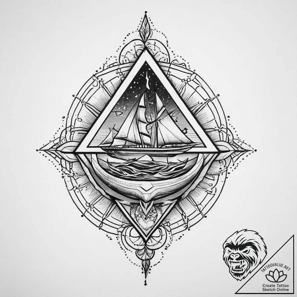 Tattoo sketch geometric волк, tattoo line art... - tattoo sketch (№1756702433_0, 01.09.2025 04:53) — tattoovalue.net