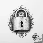Tattoo hands with a lock, artistic tattoo ske… – tattoo sketch (№1756702830_0, 01.09.2025 05:00) — tattoovalue.net