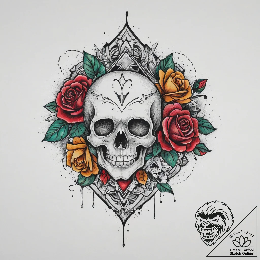 Tattoo sketch ace of hearts, tattoo drawing o... - tattoo sketch (№1756703027_0, 01.09.2025 05:03) — tattoovalue.net