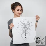 Tattoo sketch marketer a person with a chart – tattoo sketch (№1756703225_0, 01.09.2025 05:07) — tattoovalue.net