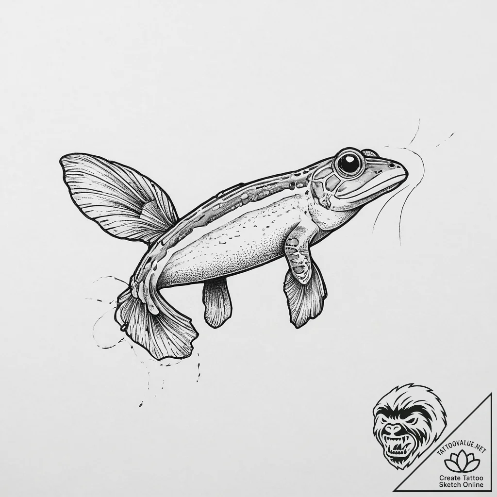 Tattoo sketch mudskipper, tattoo flash sheet... - tattoo sketch (№1756704017_0, 01.09.2025 05:20) — tattoovalue.net