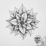 Tattoo sketch poinsettia, concept art for tat… – tattoo sketch (№1756705203_0, 01.09.2025 05:40) — tattoovalue.net