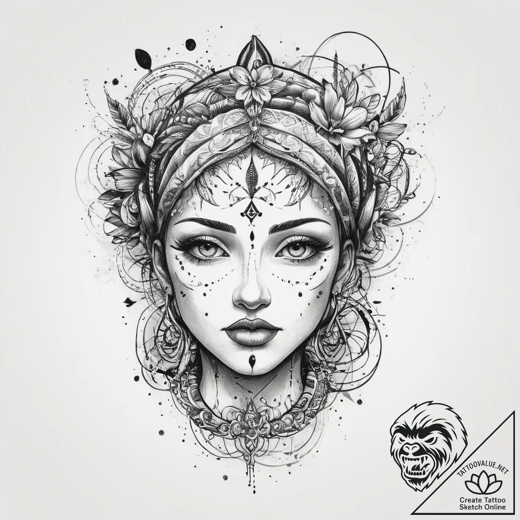 Tattoo sketch holy self, tattoo flash sheet d... - tattoo sketch (№1756705600_0, 01.09.2025 05:46) — tattoovalue.net