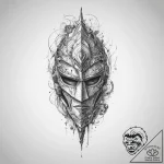 Tattoo sketch armor, ink illustration for tat… – tattoo sketch (№1756706589_0, 01.09.2025 06:03) — tattoovalue.net