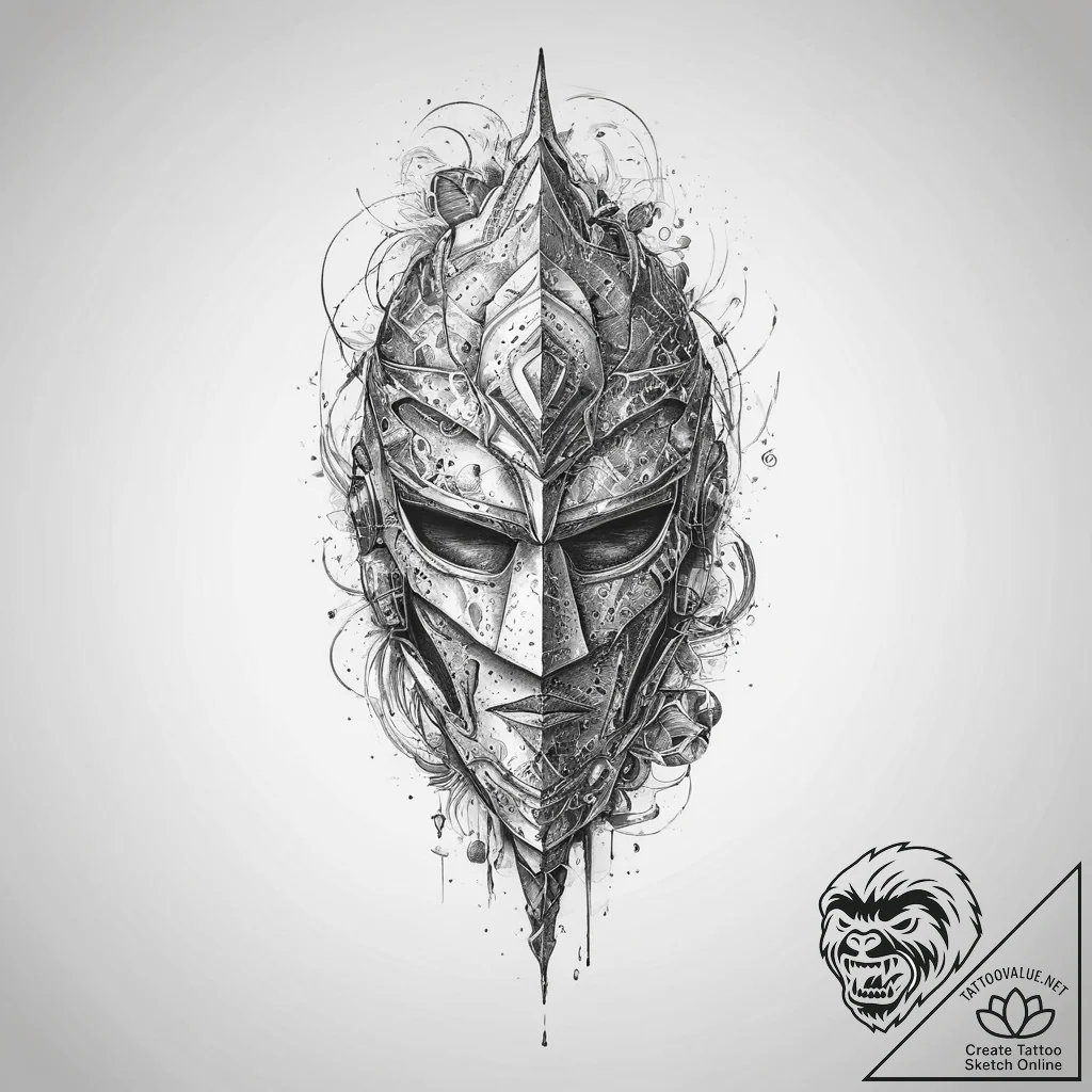 Tattoo sketch armor, ink illustration for tat... - tattoo sketch (№1756706589_0, 01.09.2025 06:03) — tattoovalue.net