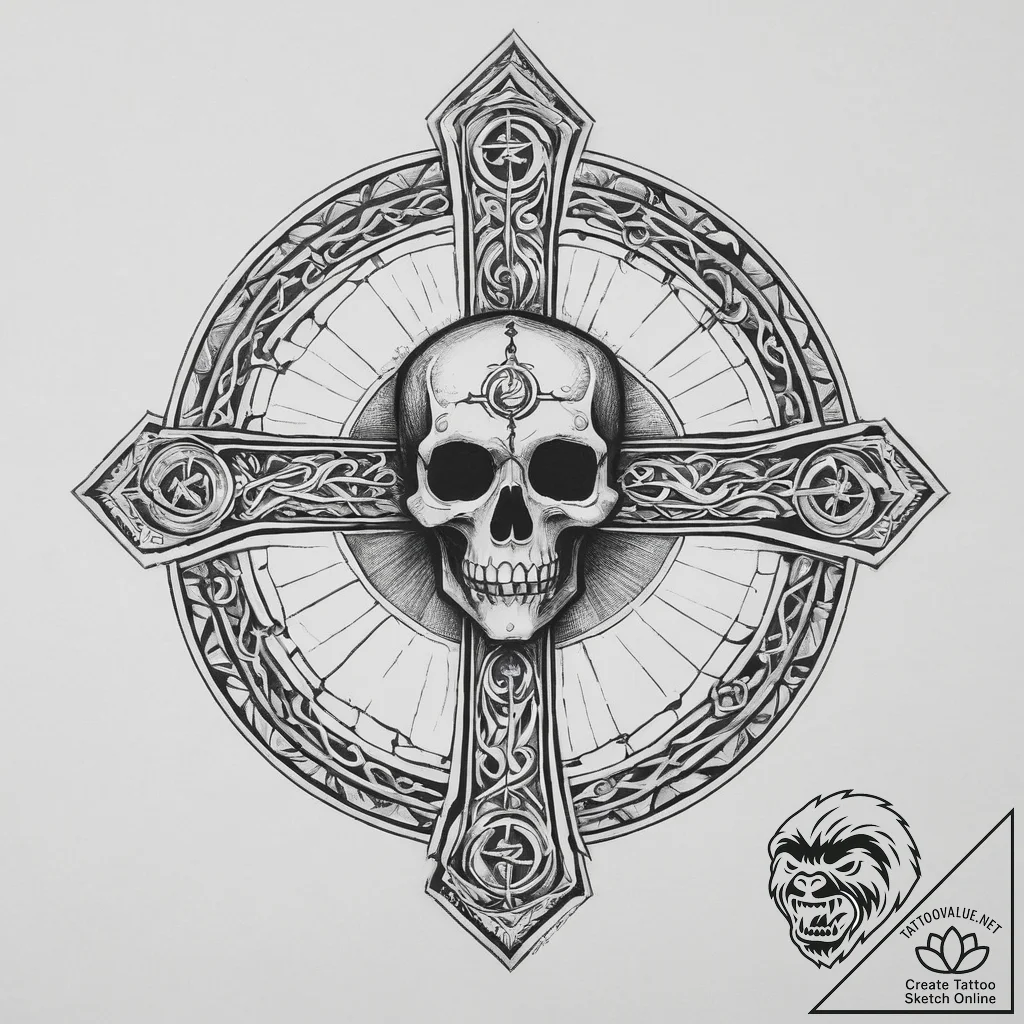 Tattoo sketch hieroglyphic symbol for "fear"... - tattoo sketch (№1756707382_0, 01.09.2025 06:16) — tattoovalue.net