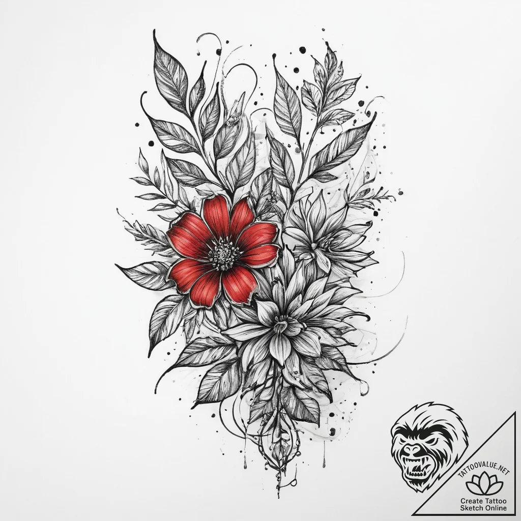 Tattoo sketch spiritual plant, tattoo sketch... - tattoo sketch (№1756708961_0, 01.09.2025 06:42) — tattoovalue.net