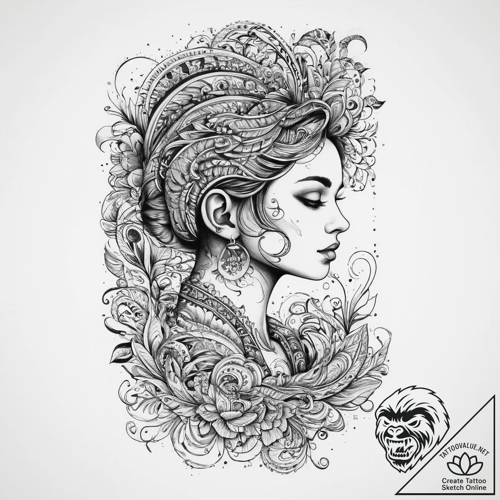 Tattoo sketch newspaper with a person reading... - tattoo sketch (№1756709352_0, 01.09.2025 06:49) — tattoovalue.net
