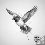Tattoo sketch storm-petrel, artistic tattoo s… – tattoo sketch (№1756710341_0, 01.09.2025 07:05) — tattoovalue.net