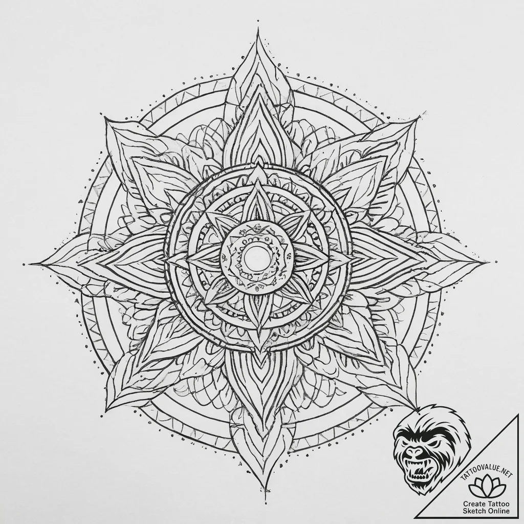 Tattoo sketch holy radiance, tattoo line art,... - tattoo sketch (№1756710737_0, 01.09.2025 07:12) — tattoovalue.net