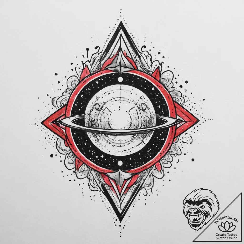 Tattoo sketch cosmic source, tattoo line art,... - tattoo sketch (№1756711331_0, 01.09.2025 07:22) — tattoovalue.net