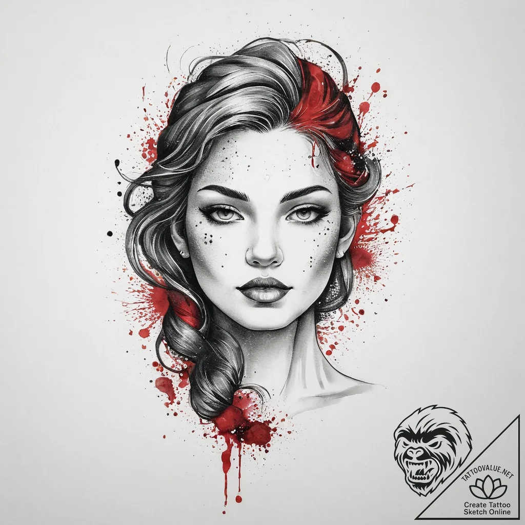 Tattoo sketch genasi, concept art for tattoo,... - tattoo sketch (№1756711727_0, 01.09.2025 07:28) — tattoovalue.net