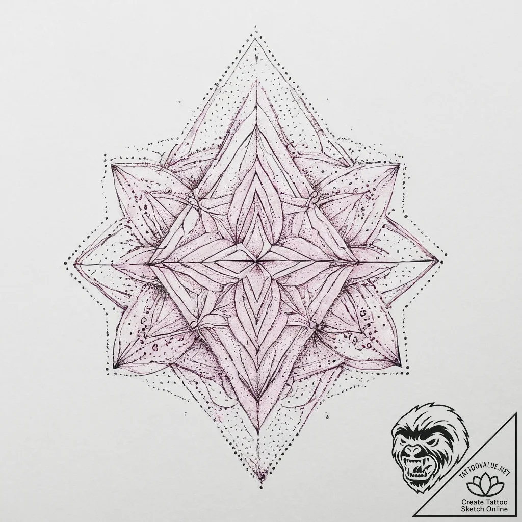 Tattoo sketch pink, ink illustration for tatt... - tattoo sketch (№1756713308_0, 01.09.2025 07:55) — tattoovalue.net