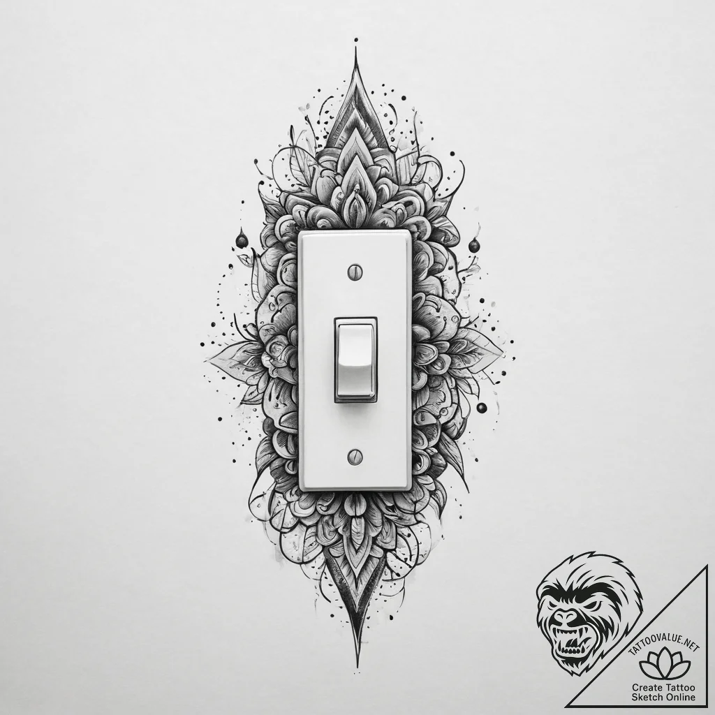 Tattoo sketch light switch, tattoo sketch des... - tattoo sketch (№1756714890_0, 01.09.2025 08:21) — tattoovalue.net