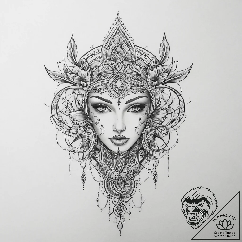 Tattoo sketch bronze - tattoo sketch (№1756716072_0, 01.09.2025 08:41) — tattoovalue.net