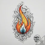 Tattoo sketch fire, tattoo drawing outline, f… – tattoo sketch (№1756716268_0, 01.09.2025 08:44) — tattoovalue.net