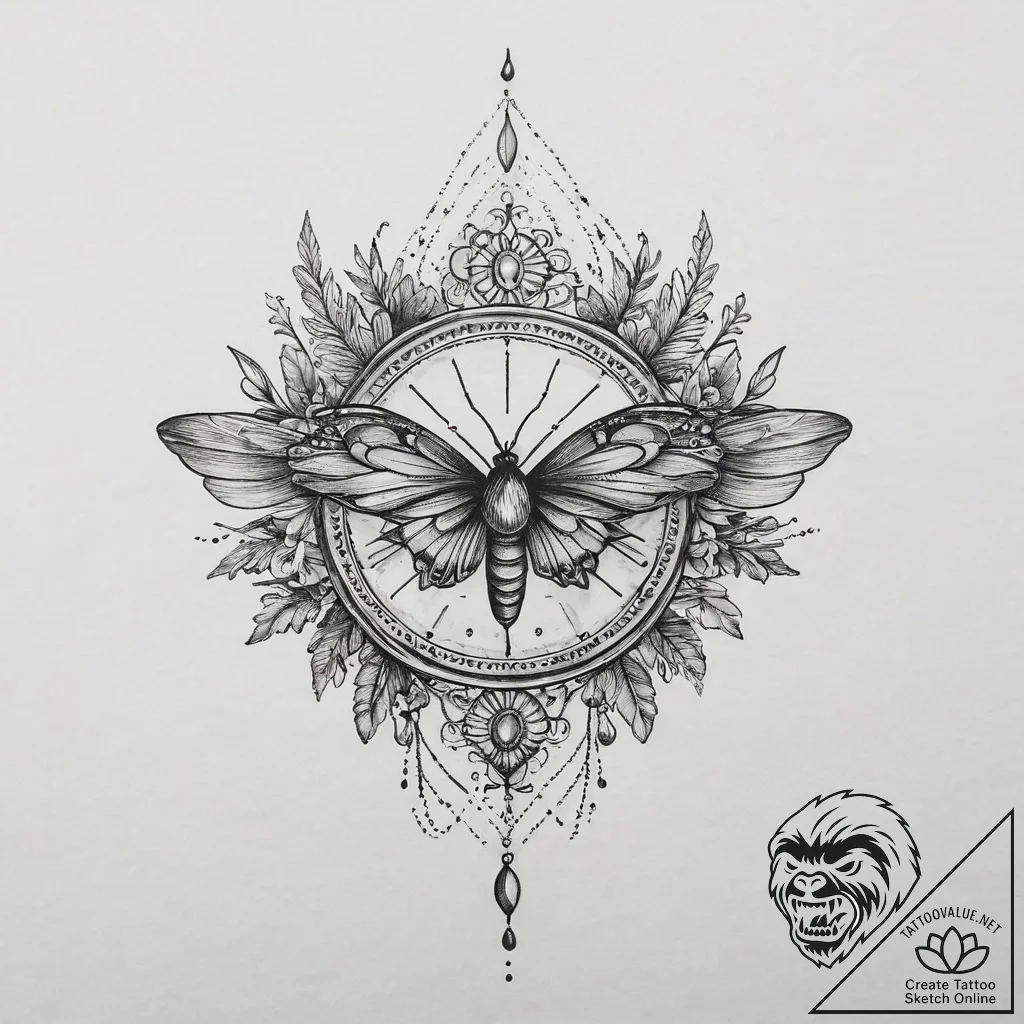 Tattoo sketch amber, concept art for tattoo,... - tattoo sketch (№1756719643_0, 01.09.2025 09:40) — tattoovalue.net