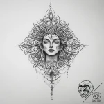 Tattoo sketch blessed being – tattoo sketch (№1756720039_0, 01.09.2025 09:47) — tattoovalue.net