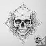 Tattoo sketch череп с зодиаком, tattoo sketch… – tattoo sketch (№1756720235_0, 01.09.2025 09:50) — tattoovalue.net