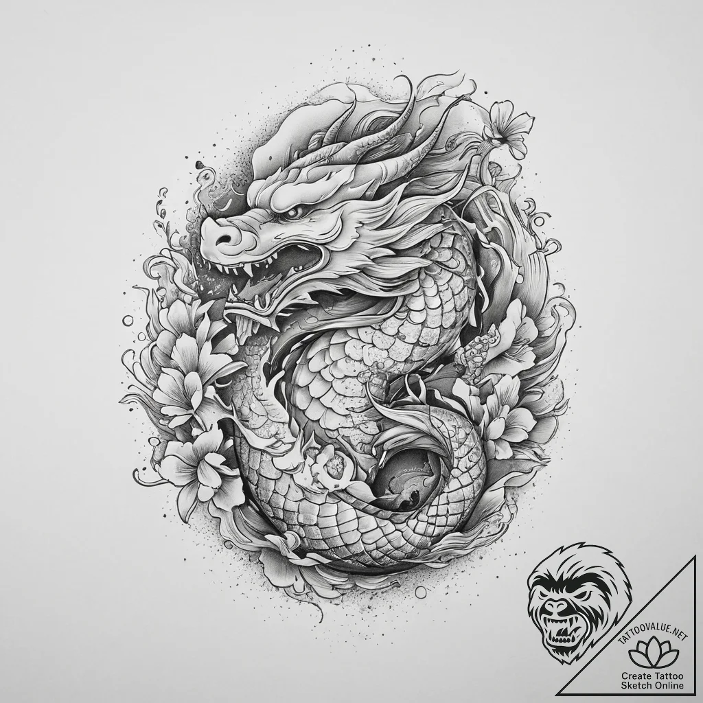 Tattoo sketch a symbolic place, ink illustrat... - tattoo sketch (№1756720435_0, 01.09.2025 09:53) — tattoovalue.net