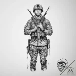 Tattoo sketch soldier with a knot, artistic t… – tattoo sketch (№1756722819_0, 01.09.2025 10:33) — tattoovalue.net