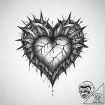 Tattoo sketch узор в виде разбитого сердца, t… – tattoo sketch (№1756724802_0, 01.09.2025 11:06) — tattoovalue.net